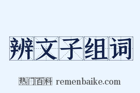 辨文子组词是什么意思的图片